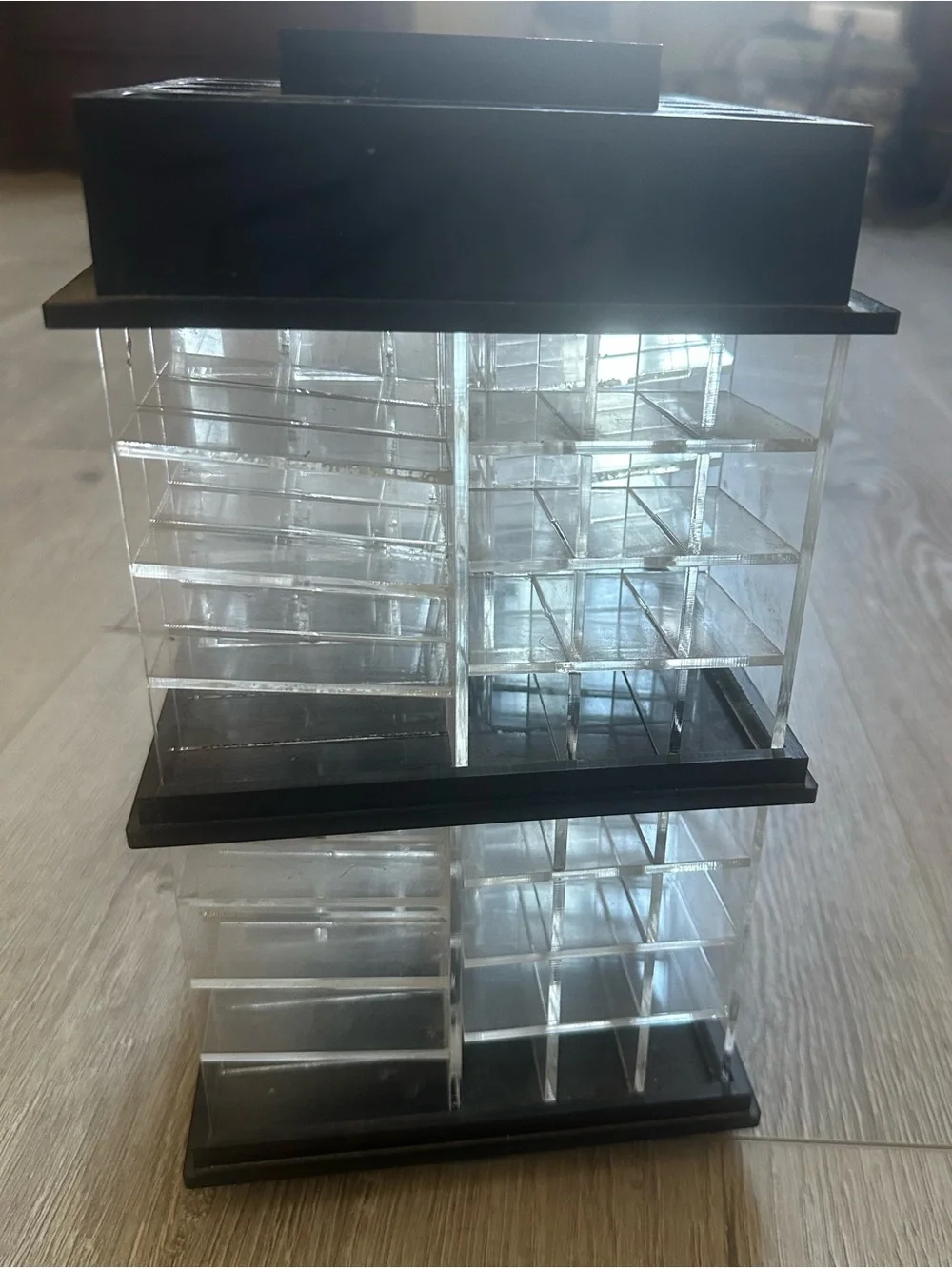 Lady Moss Lipstick tower. Fits 116. Modular Black & Clear Makeup Organizer Tower